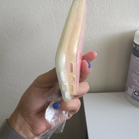 iPhone XR Case Bundle – Pink & Green Marble with Gold Flakes - Picture 5 of 6